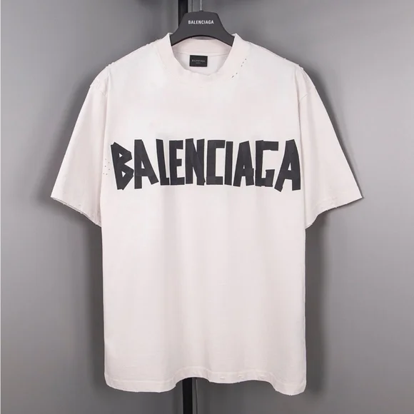 Balenciaga | Shirts | Balenciaga White And Black Short Sleeve Tees